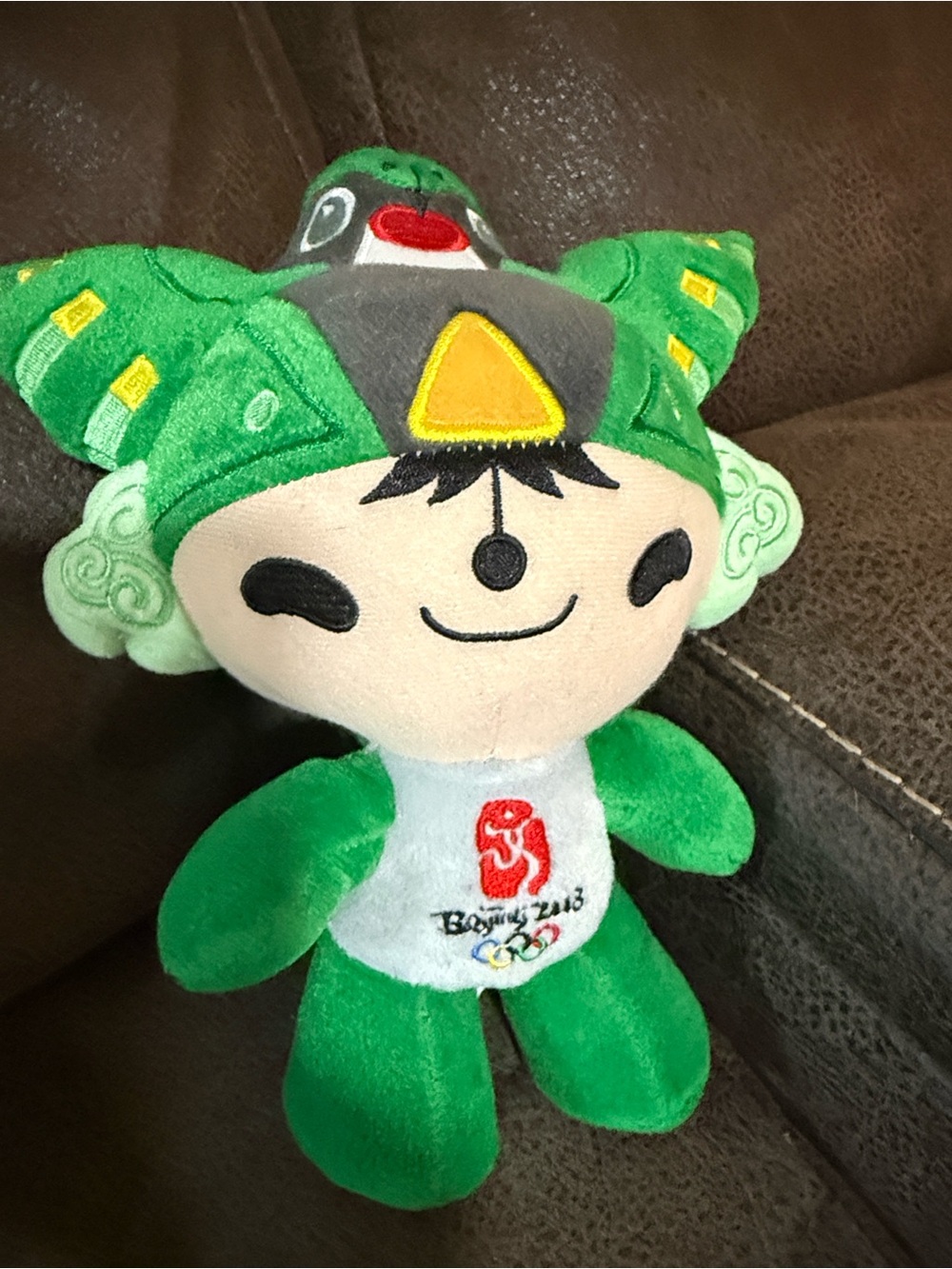 Green Beijing 2008 Olympic Mascot Plush Toy - Soft Collectible